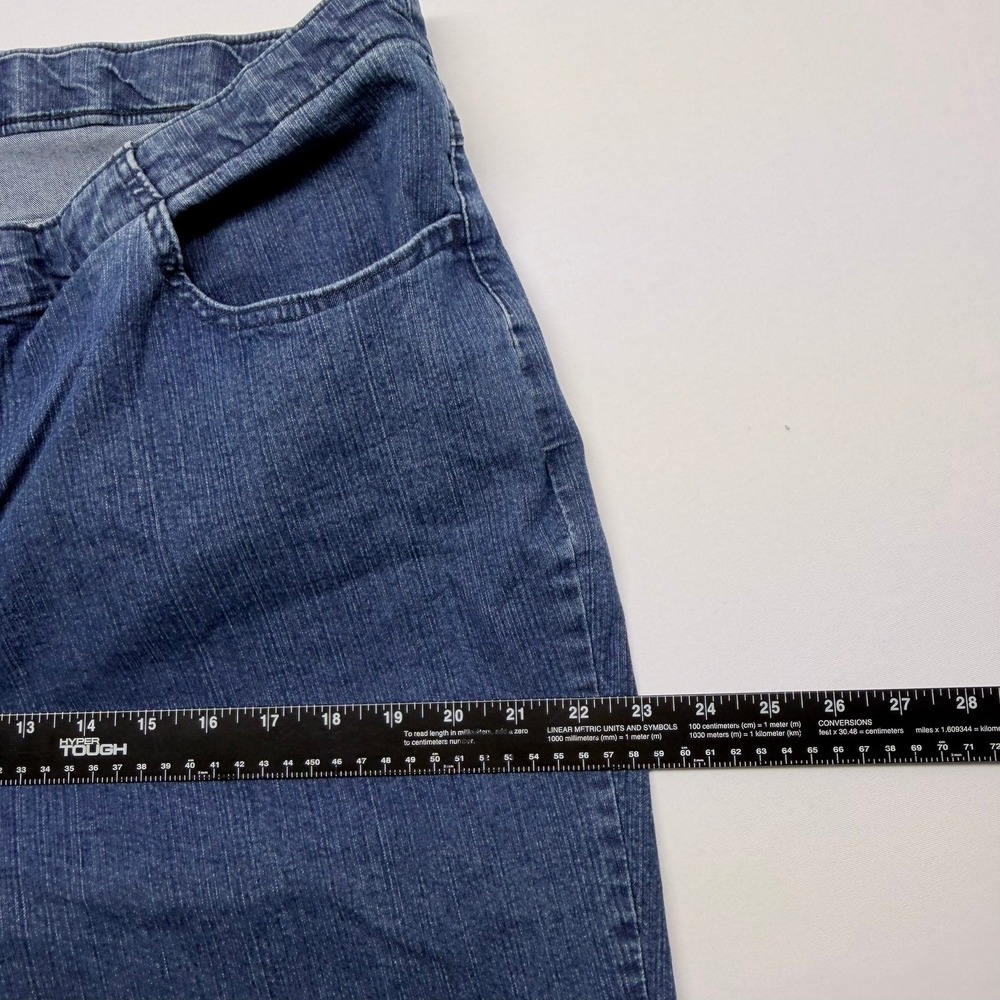 Riders by Lee Womens Blue Cuffed Capri Jeans Medium Wash Stretch 16W - Picture 6 of 9